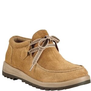 NWOT David Tate Mojo Loafer Oxford Sneaker Lace-up Round Toe Camel Tan Suede 7.5